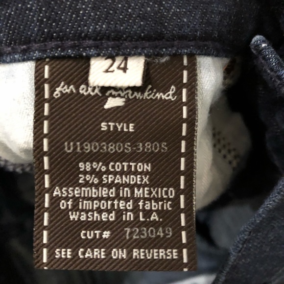 7 For All Man Kind Straight Leg Denim Jeans - Picture 5 of 7